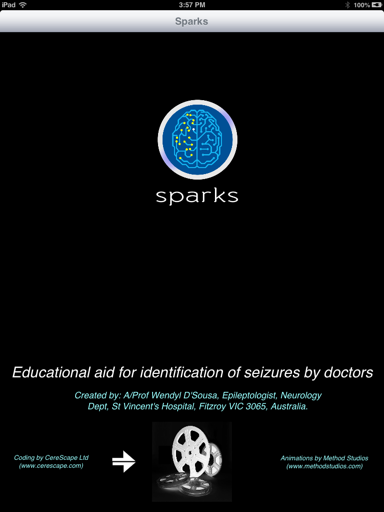 FirstSparks application launch screen